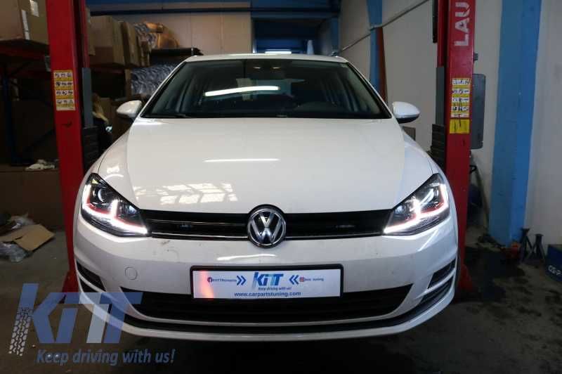 Promo Faruri LED VW Golf 7 (2012->2017) Rosu Semnalizare Dinamica