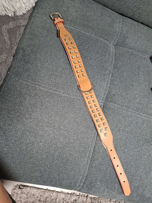 lesa zgarda caini piele veritabila naturala