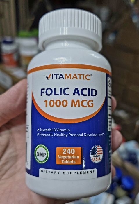 ДОСТАВКИ НЕТ Vitamatic фолиевая кислота 1000, 240шт Made USA