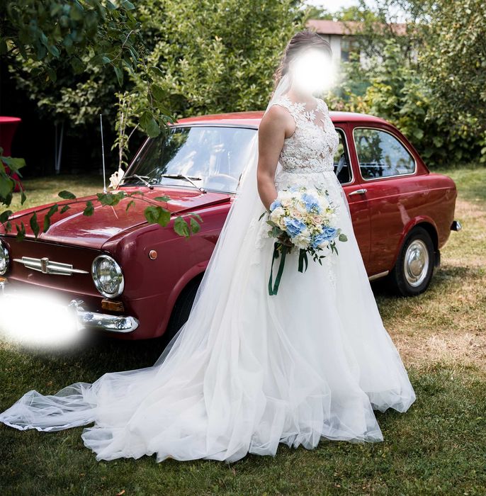 Vand rochie de mireasă nr 38 purtata o singura data