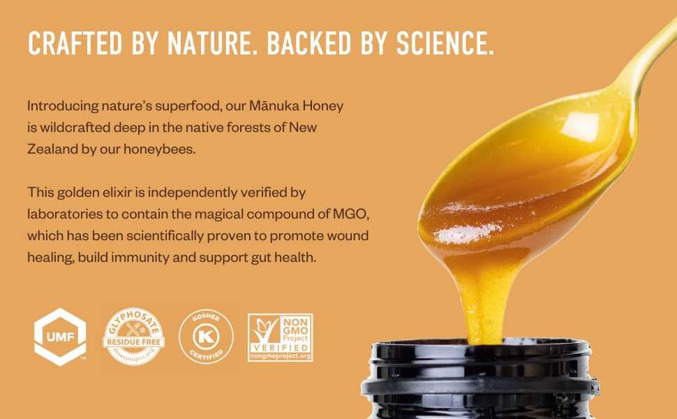 Miere MANUKA cruda AUTENTICA CERTIFICATA UMF 20+ MGO 830+ 250 grame