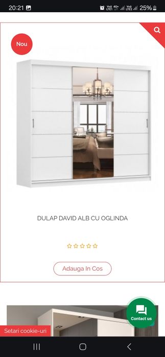 Dulap David alb/ nuc