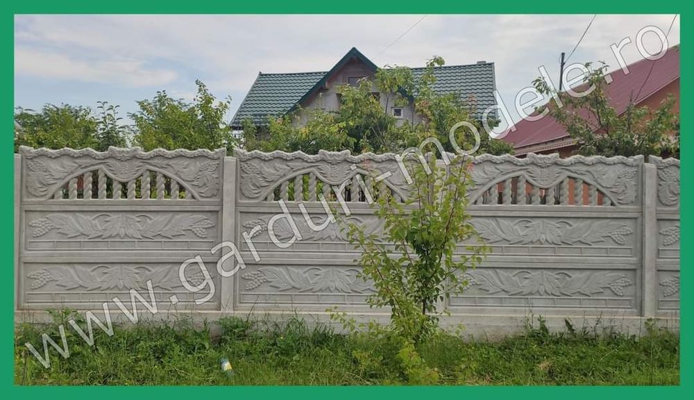 Garduri din placi beton armat.Modele diverse .Montaj la cerere.Transp.