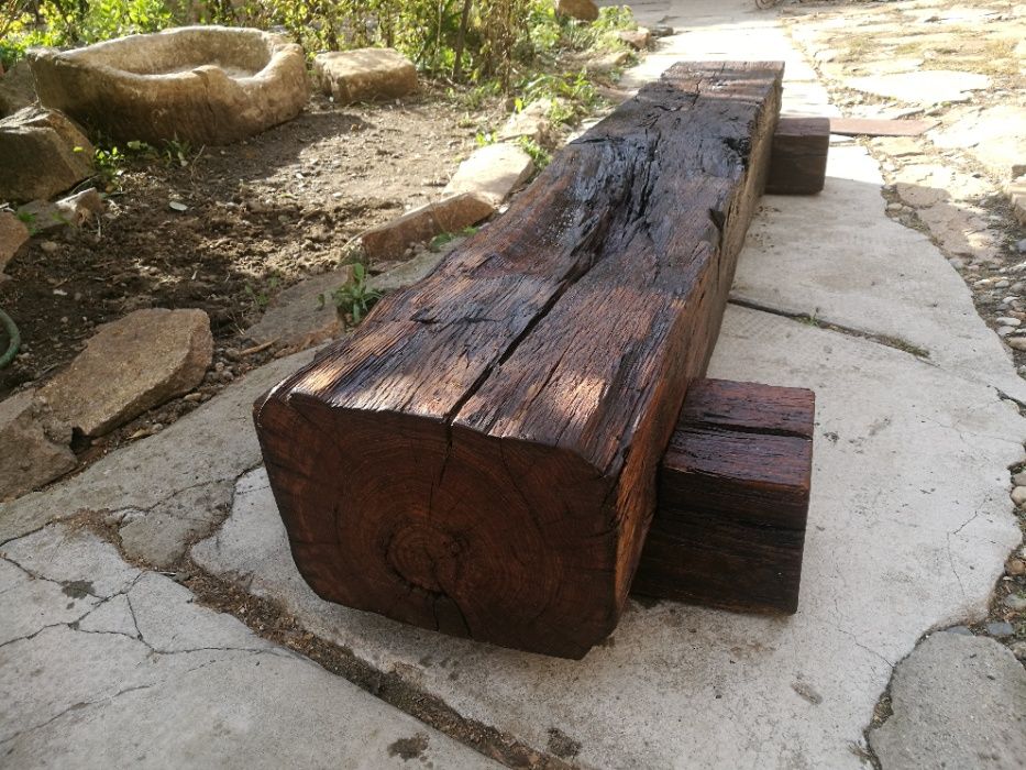 Banca Veche Stejar periat Rustic!