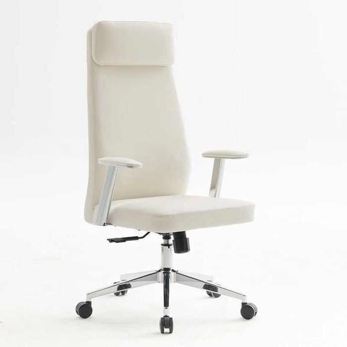 Стол, BF8800, Черен, Бял, Изкуствена кожа, 63х75х121см.