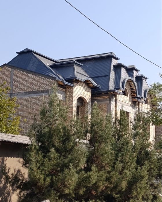 Сергели 4-бекат дом коробка 3-этажный 2-сотки 7-комнат.