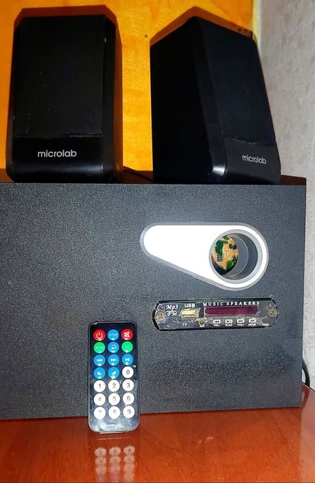 Microlab kalonka pult, usb fleshka, micro fleshka, aux, FM radio narxi