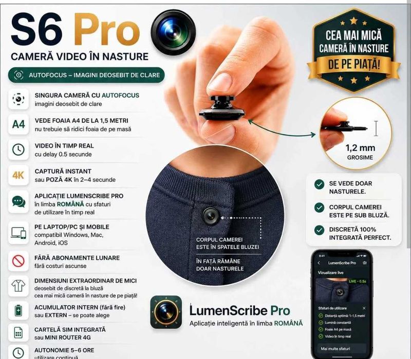 Camera nasture +casca japoneza  I  CHEAT  6  PRO