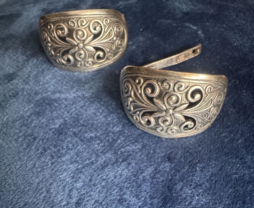 Серьги винтажные, серебро