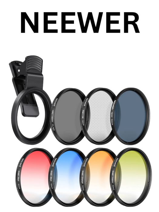 Neewer Universal 67mm telefon filterlar toplami