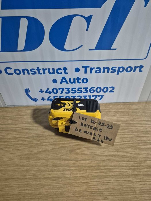 baterie dewalt 18 v 5 ah - lot 12-25-25
