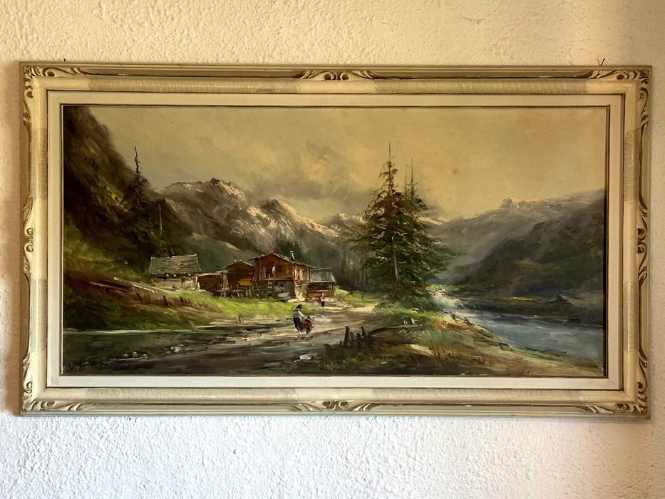 Pictură în ulei pe pânză italiană