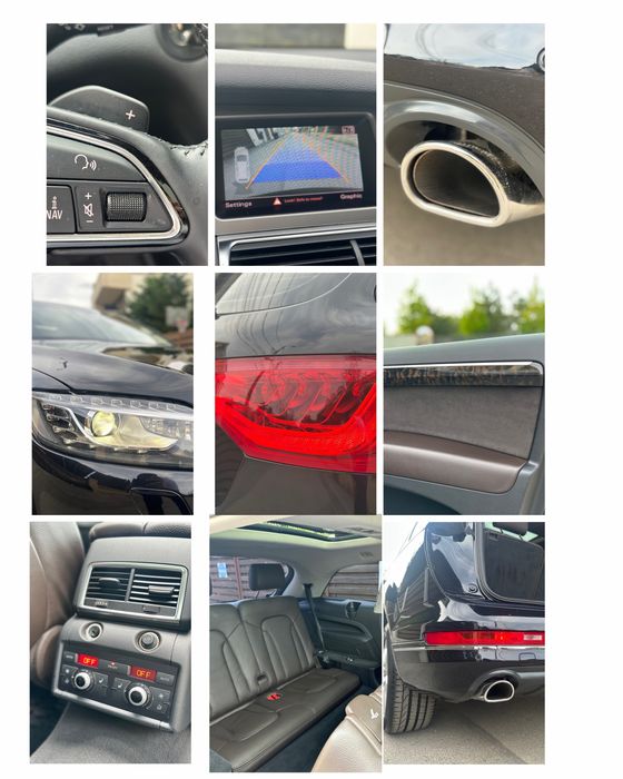 Audi Q7   2015/7 Fabricatie  • 7 Locuri  •Panorama   •3.0TDI 245cp  •Full Chrome•Tapiterie Piele•Camera spate•Clima 4x zone •Carte service
