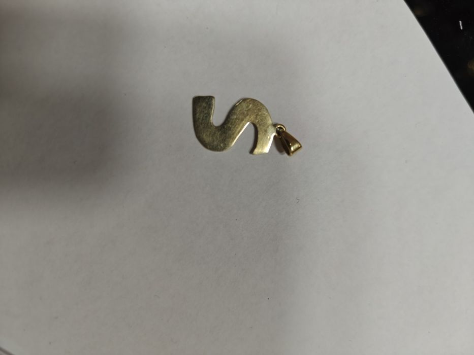 Pandantiv inițială S aur 18k 1.46gr (r)