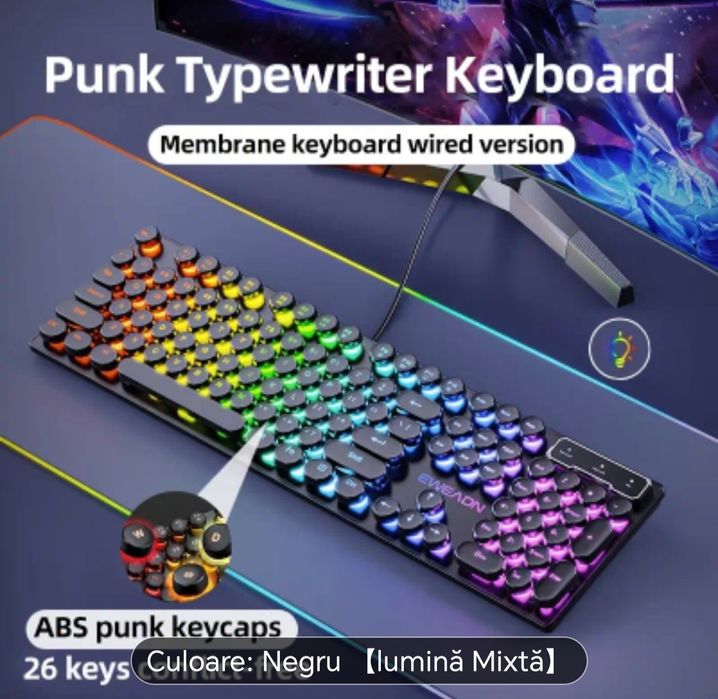 Tastatură mecanică luminată EWEADN