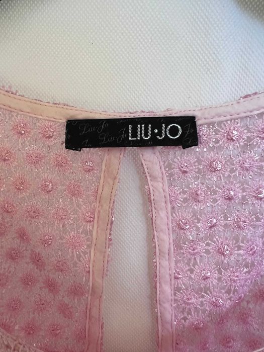 Рокля Liu Jo дантелена розова