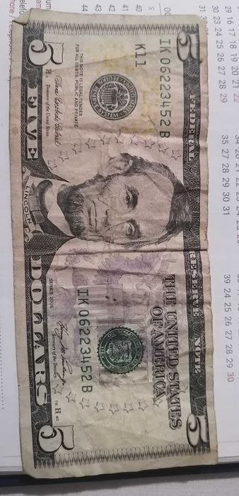 Bancnotă 5 dolari din 2006 pentru colecționari