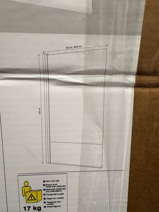 Paravan cada GOODHOME Calera, sticla securizata