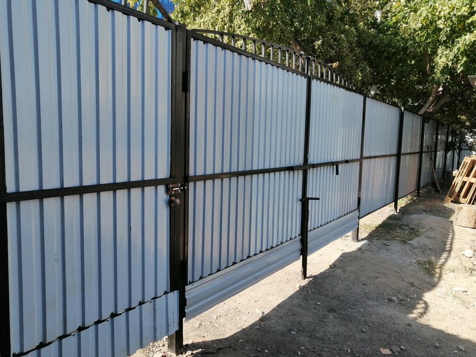 Забор, заборы, ограждения, решетчатые заборы. Заборы из профлиста: 5 ...