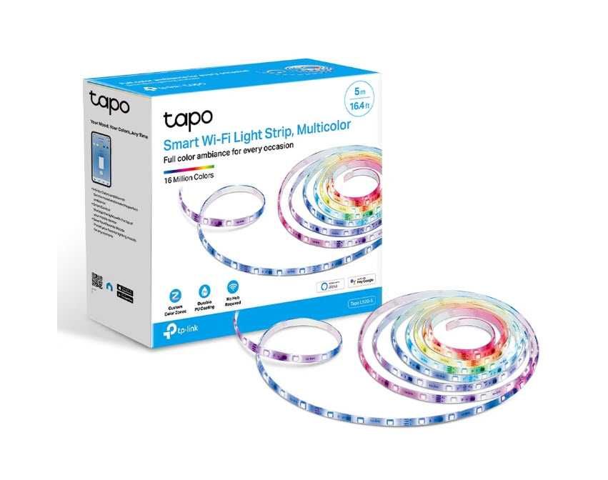 Banda LED RGBIC TP-LINK Tapo L920-5, Wi-Fi, control vocal, sincronizare muzica