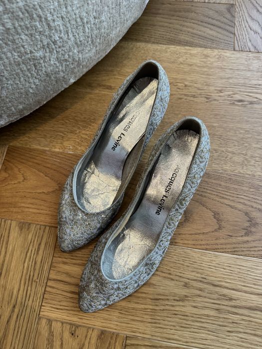 Pantofi dama sclipitori cu toc mic marime 37-38