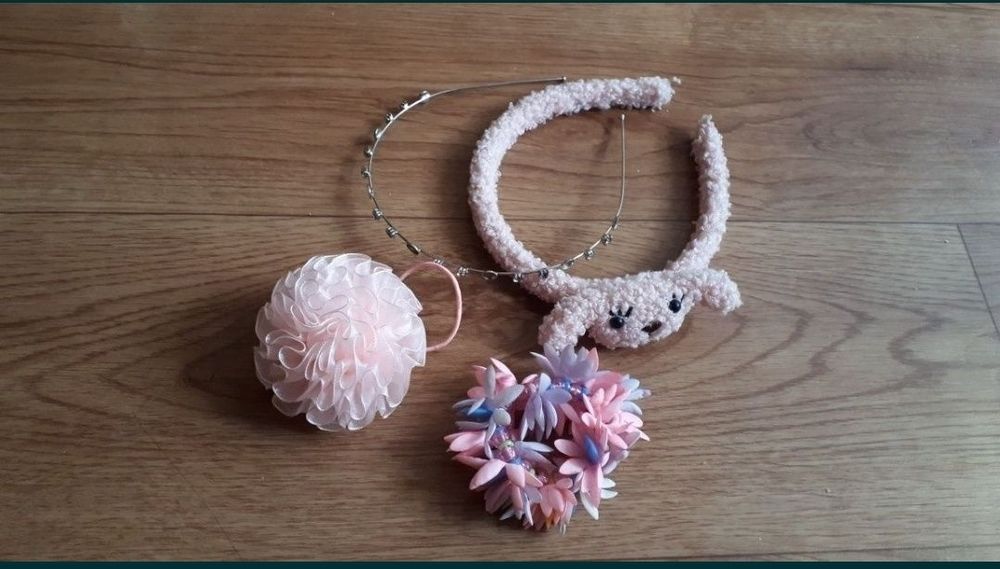 Ободки и резинки для волос на девочку