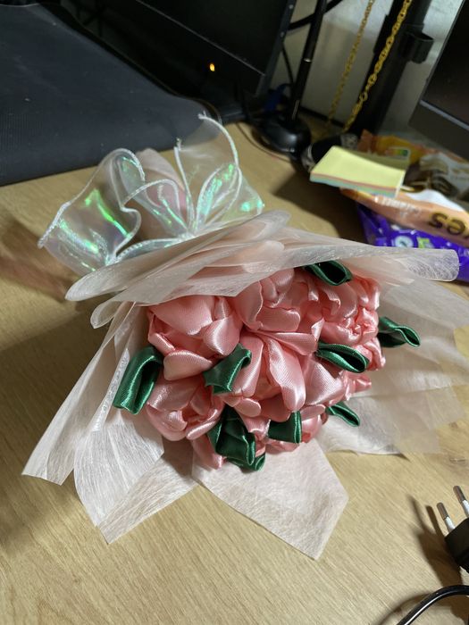 Buchet de lalele din satin