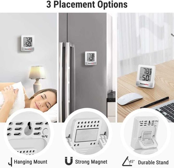 ThermoPro TP49 Цифров хигрометър Термометър за вътрешна употреба