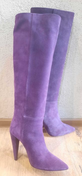 Superbe cizme mov din piele intoarsa PINKO originale noi divine marime 39