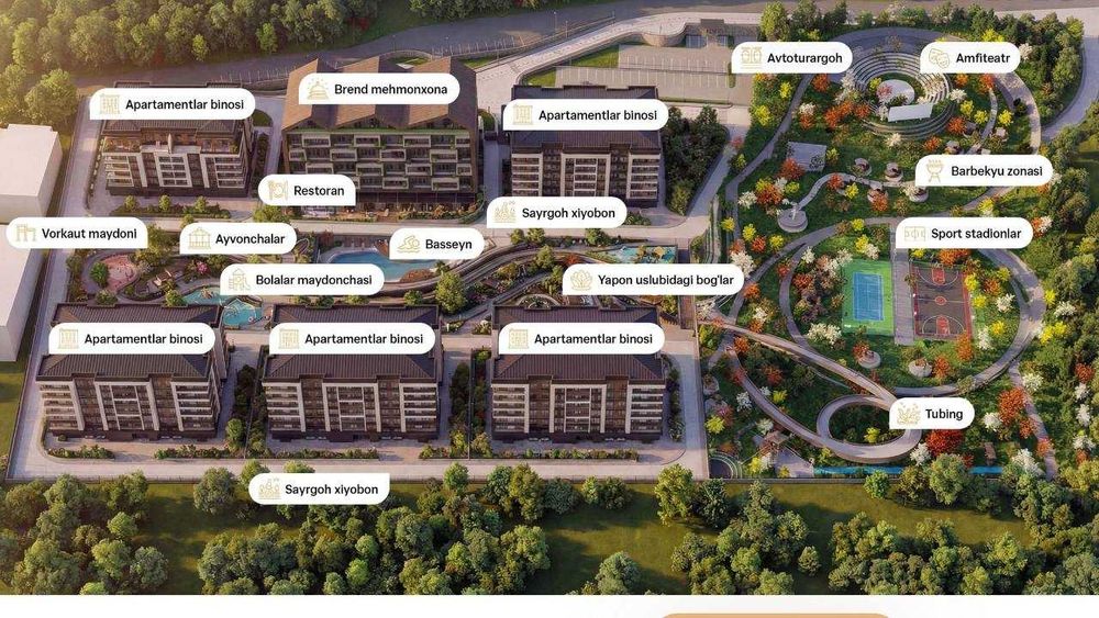 Uy sotilmoqda Oqtosh Avenue Resort- Baland tog'lar bagrida