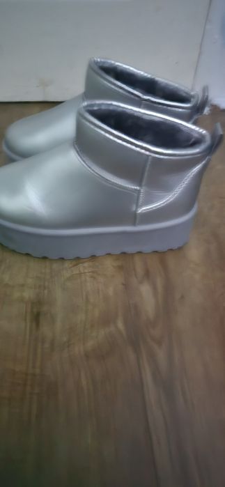 Cizmulițe femei argintiu