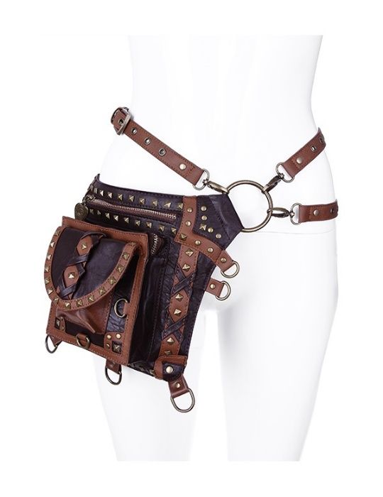 Geanta - Curea Holster Brown Studded