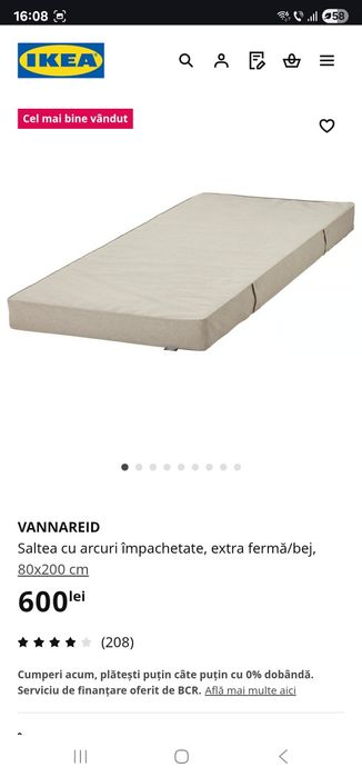 Vând divan extensibil ikea cu sau fără saltele