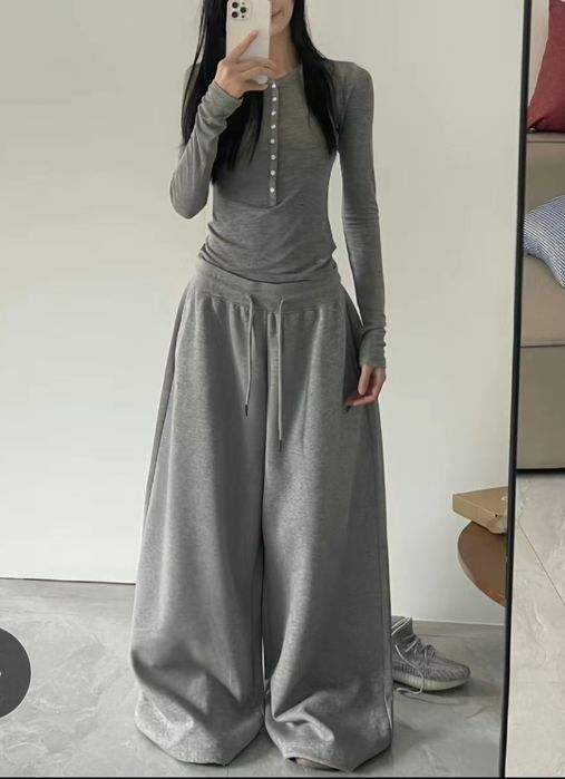 Серые oversize штаны Sakura