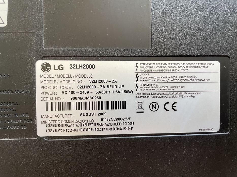 Vand TV LG32LH2000