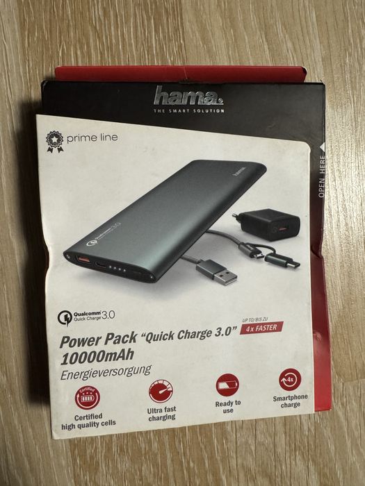 Baterie externa HAMA PREMIUM line10.000mah/ NOUA /cu incarcator