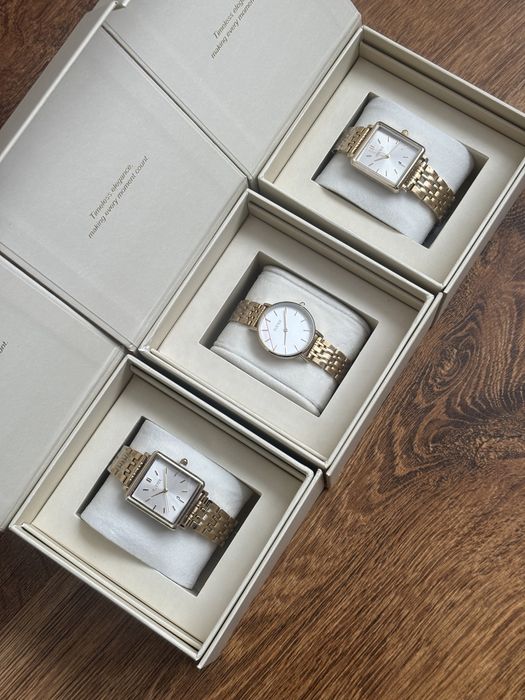 Новые Часы Burker Ruby Petite Gold White