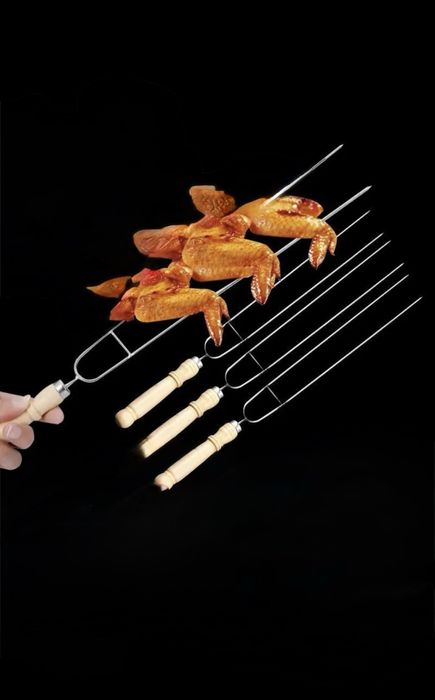 Шампур с деревянной ручкой 37см