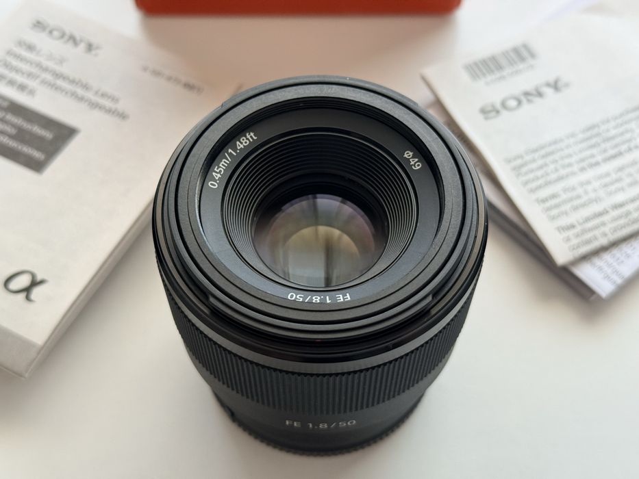 Obiectiv foto SONY SEL50F18F, montura FE, 50 mm  f/1.8, negru
