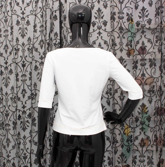 Just Cavalli оригинална дамска блуза бяла с крокодил M-L