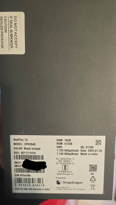 Oneplus 13 16/512Gb Black Eclipse