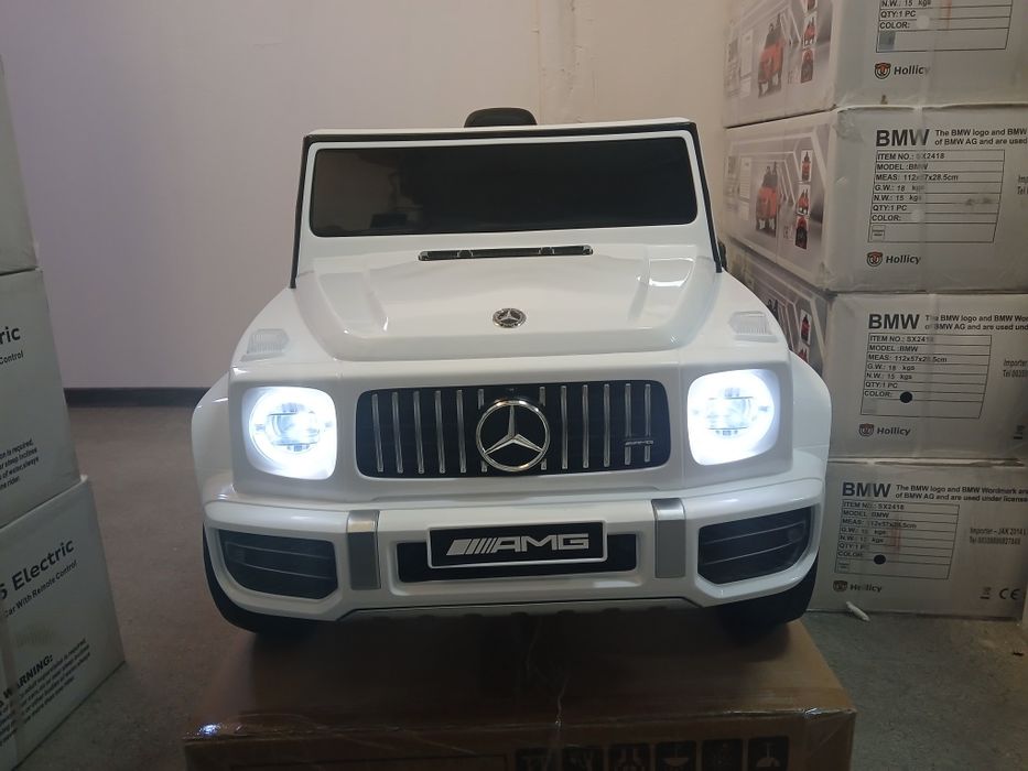 Нова!!Акумулаторен джип Mercedes G63 с меки гуми,кожена седалка,дистанционно управление