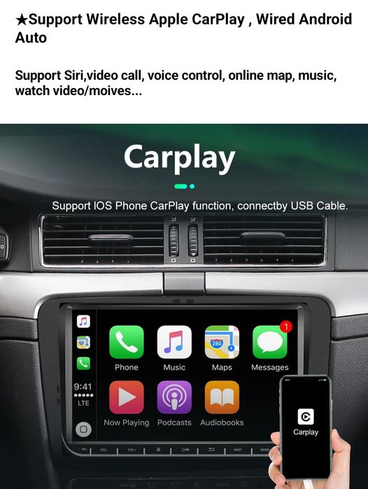 Мултимедия 9" с Андроид за Golf 5 6 Sharan Caddy Polo Touran Passat...