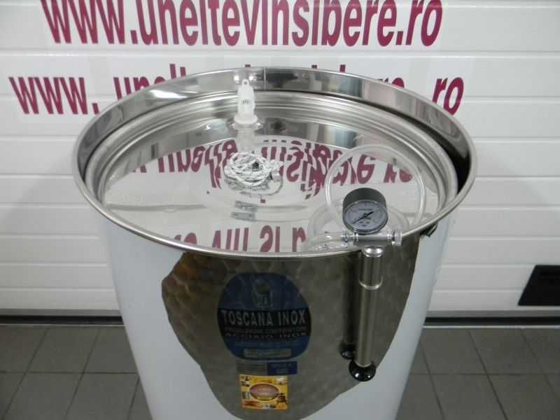 Butoi Toscana inox 200 ltr+capac flotant+pompa+robinet inox-Italia