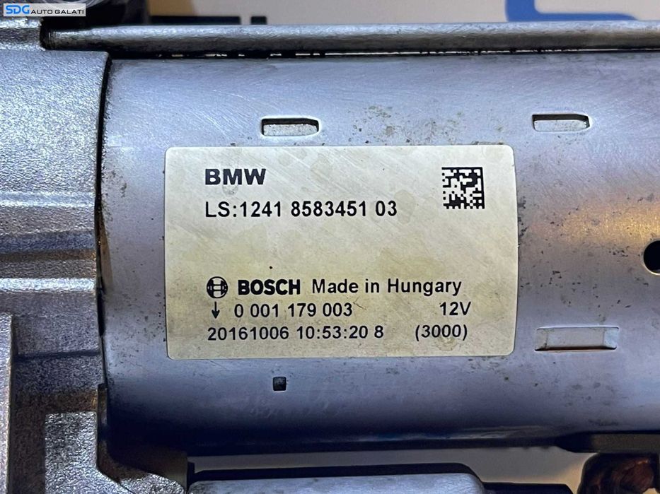 Electromotor Cutie Viteze Manuala 6 Trepte 12 Dinti BMW Seria 1 F20 F21 118 120 125 2.0 D 2010 - 2019 Cod 8583451 1241858345103 0001179003 [B3321]