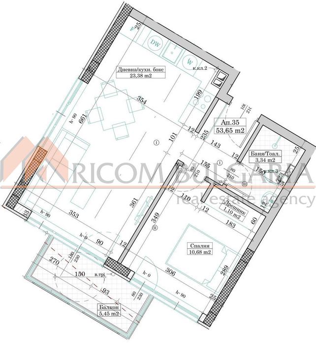 2-стаен в Варна-Виница площ 59