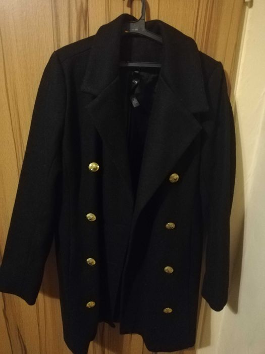 Палто черно вълна вталено размер М Евис