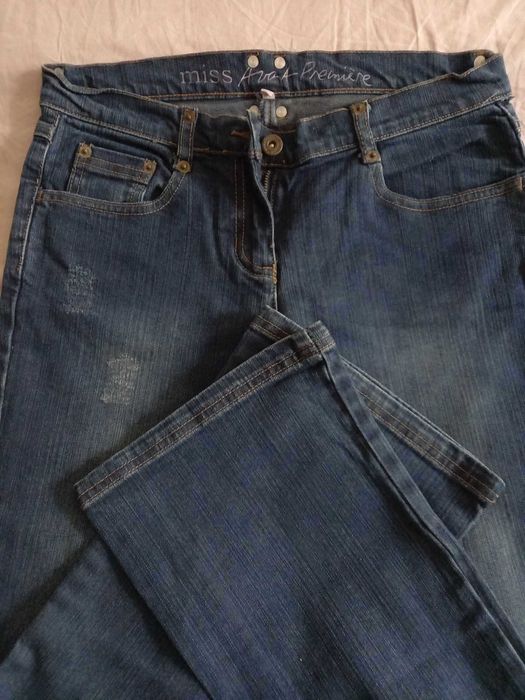 Jeans blugi dama Miss A Premiere talie 37cm lungime ext 98cm grosi