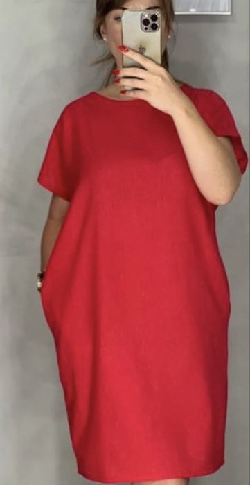 Платье красное на лето