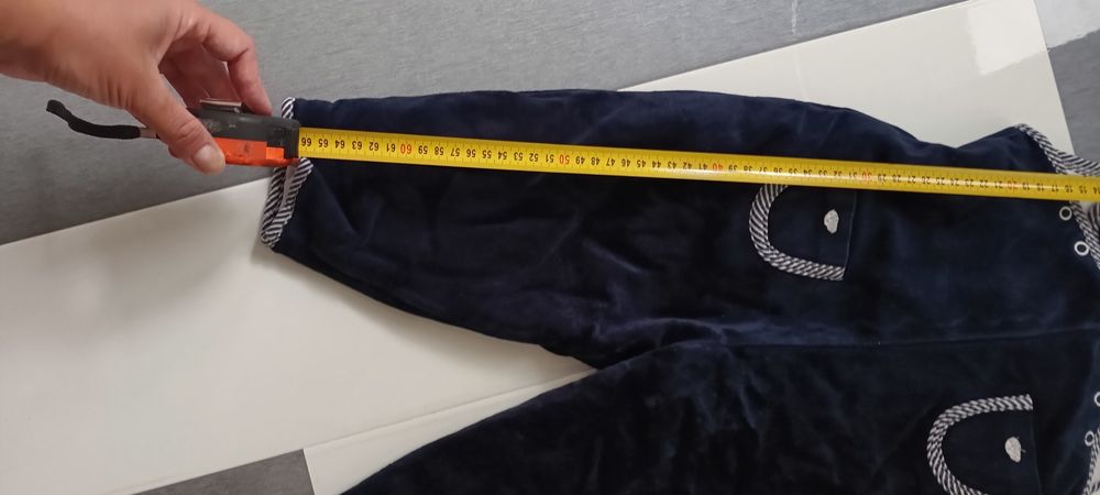 Подплатен велурен гащеризон 12-18 м